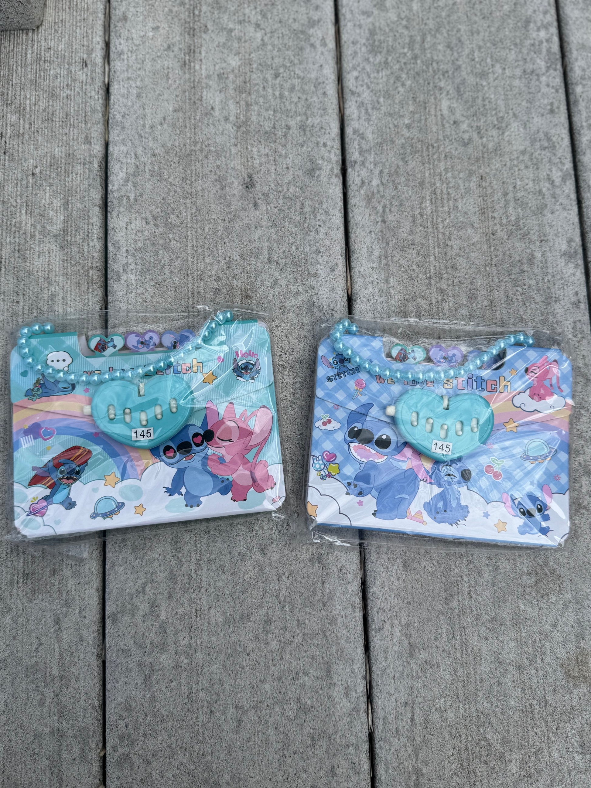 Pink and Blue Notebooks with Locks