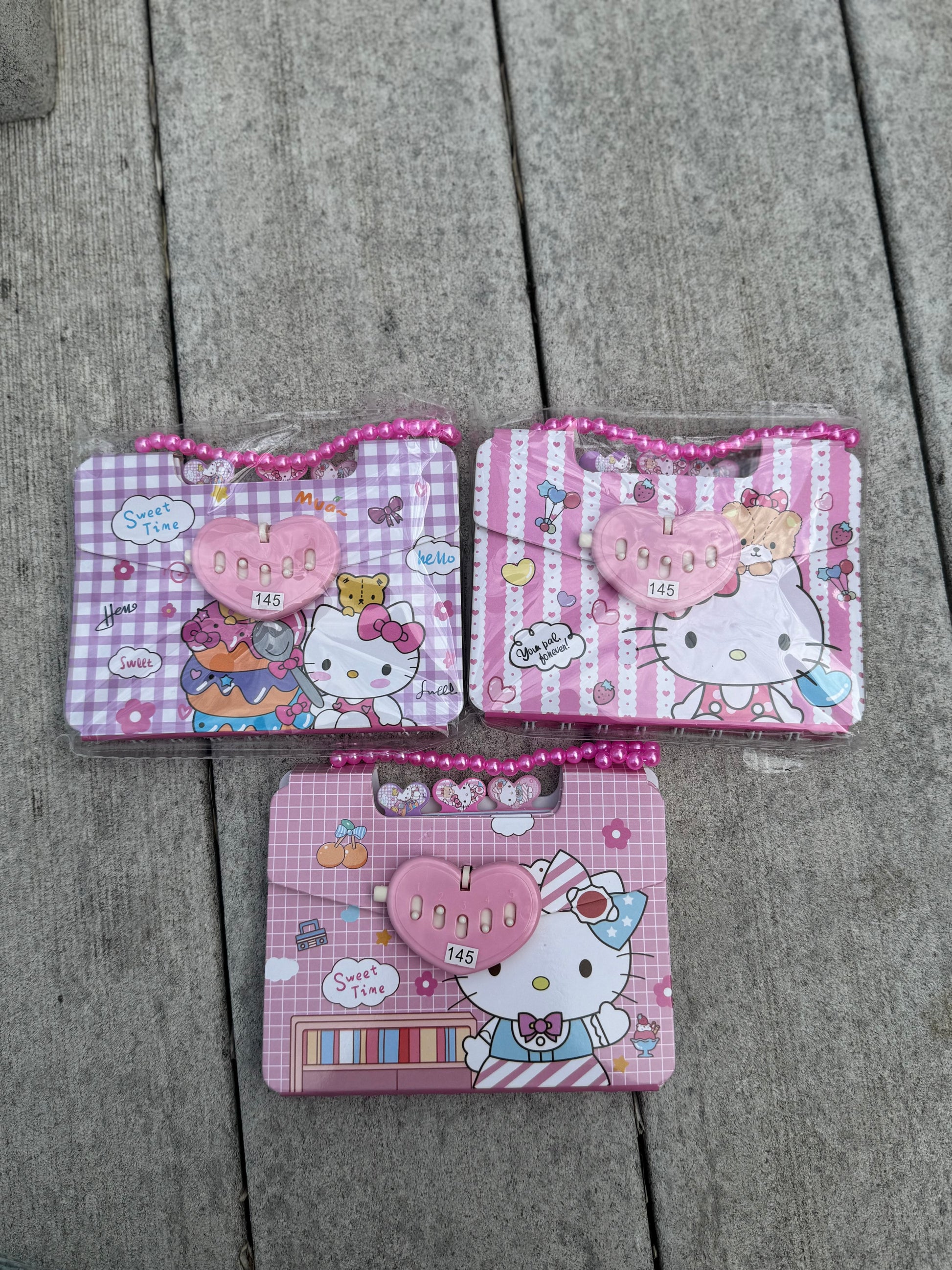 Pink and Blue Notebooks with Locks