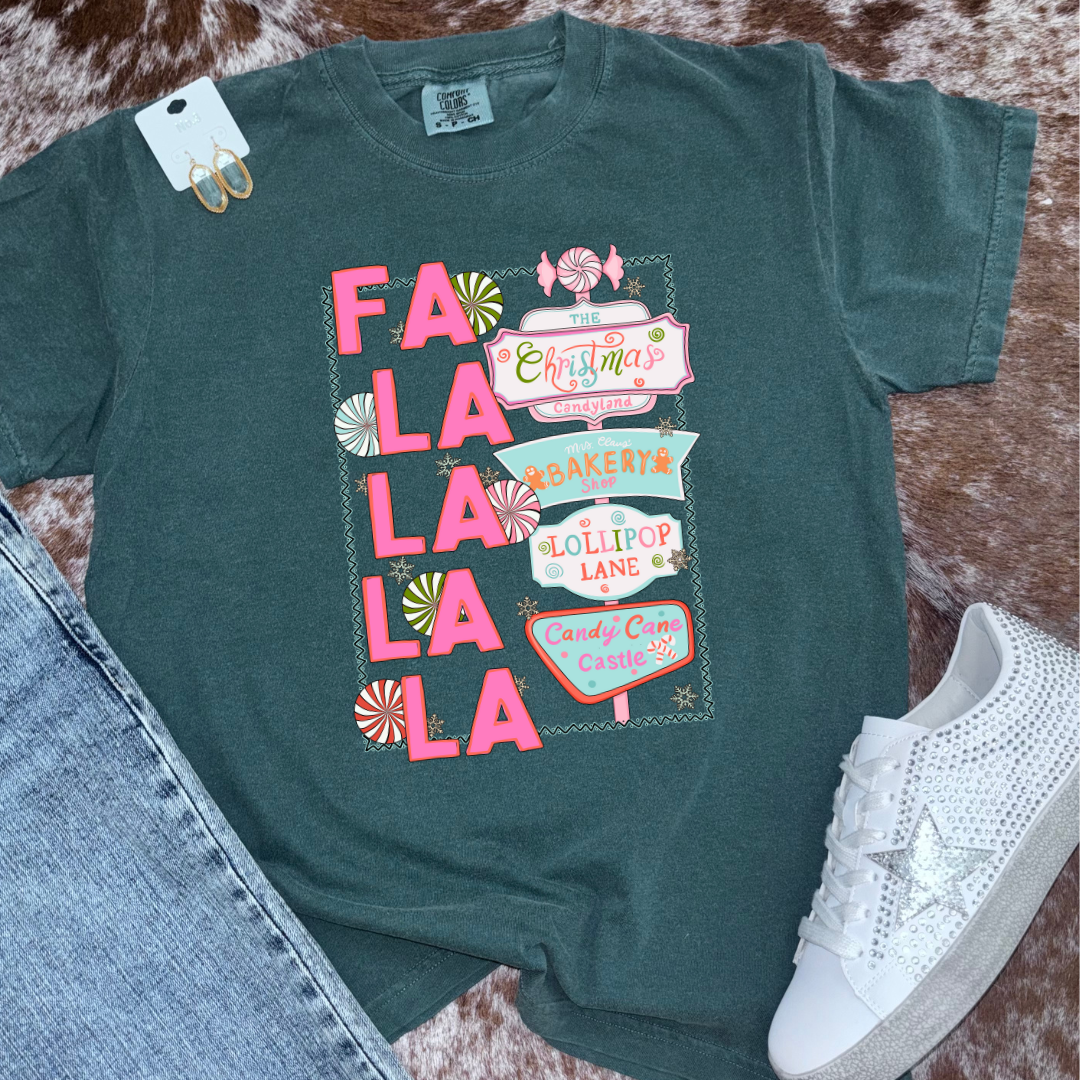 Fa La La Candy Signs Graphic Tee