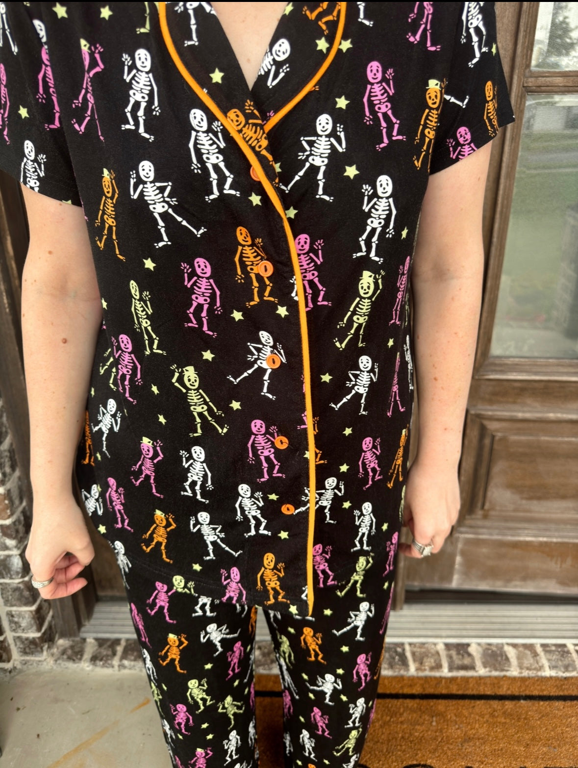 Skeleton Pumpkin Pajama Set