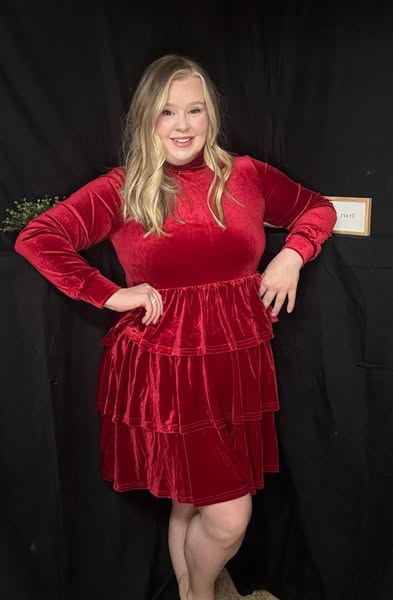 Red Velvet Dress RTS