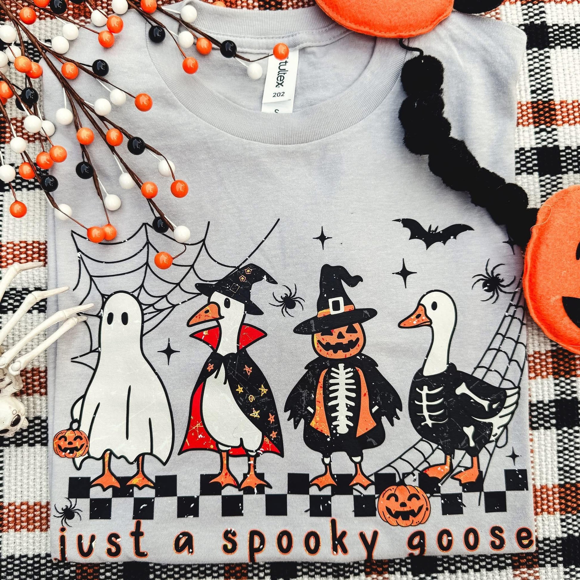 Just a Spooky Goose Tee on Tultex