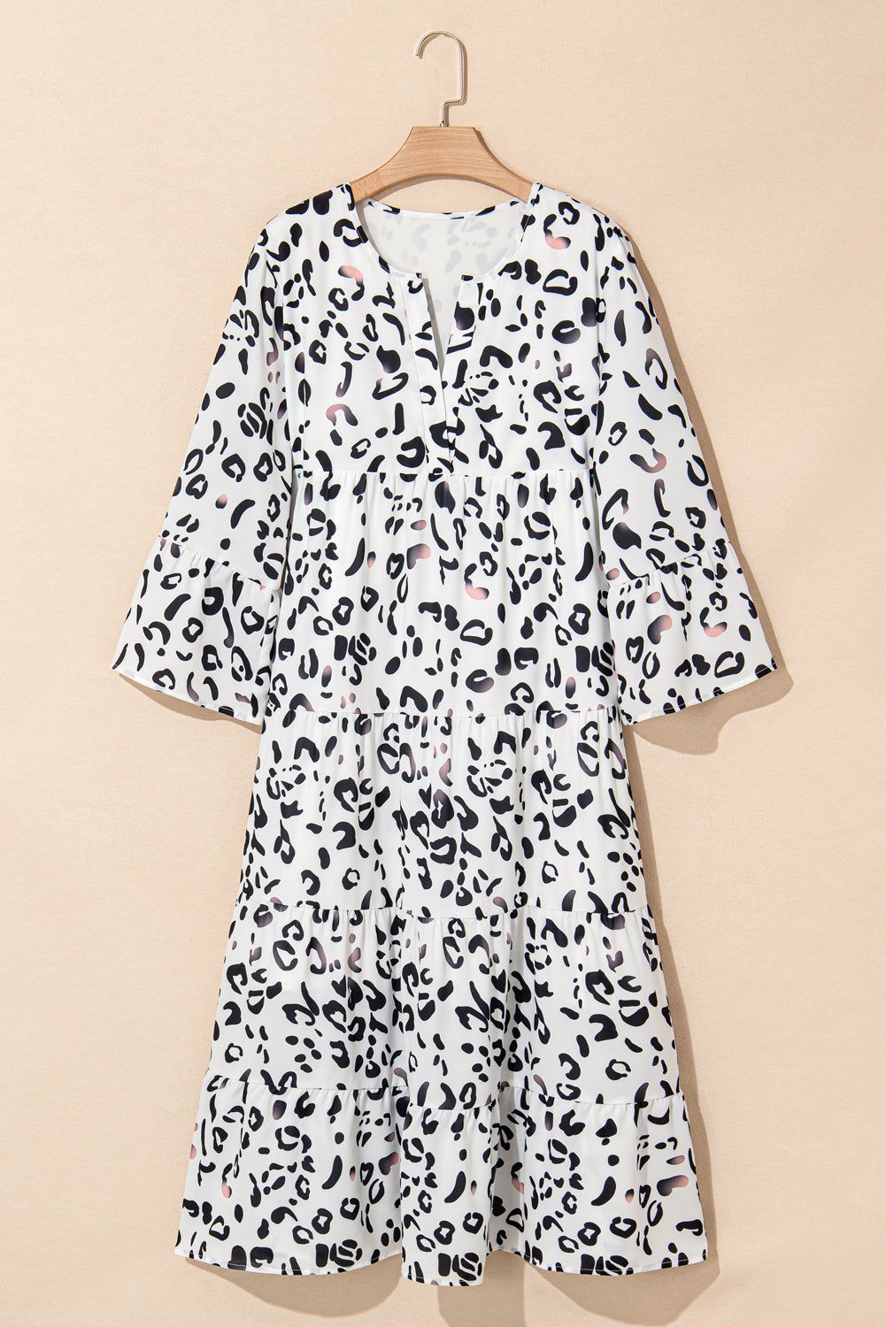 White Leopard Print Maxi Dress February.