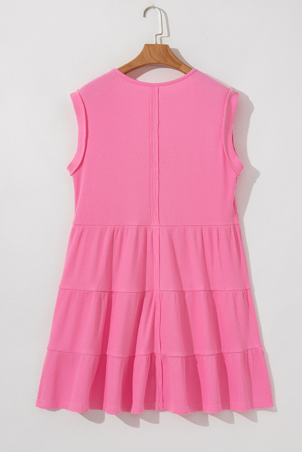 Pink Waffle Knit Sleeveless Dress February.