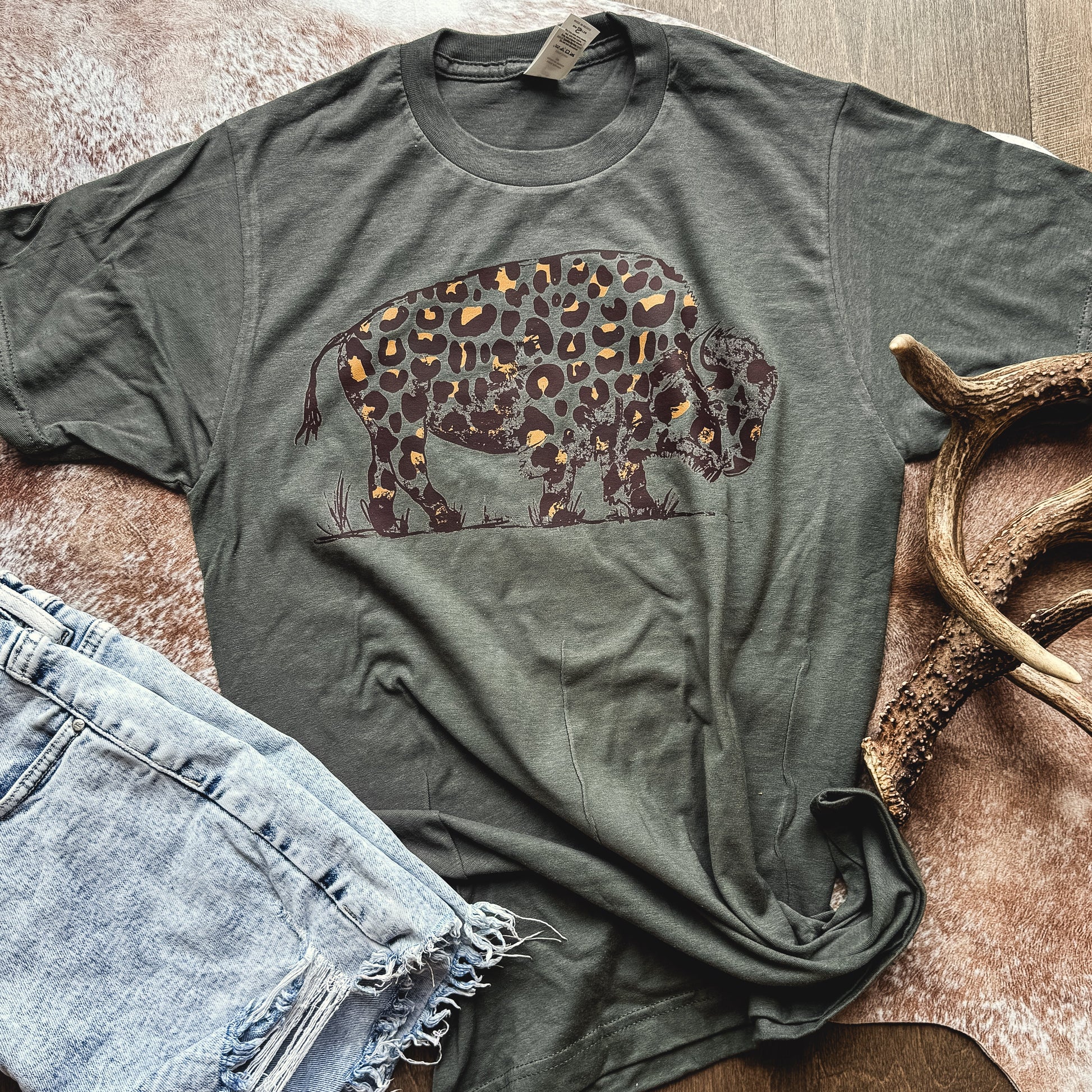 Leopard Buffalo Graphic Tee