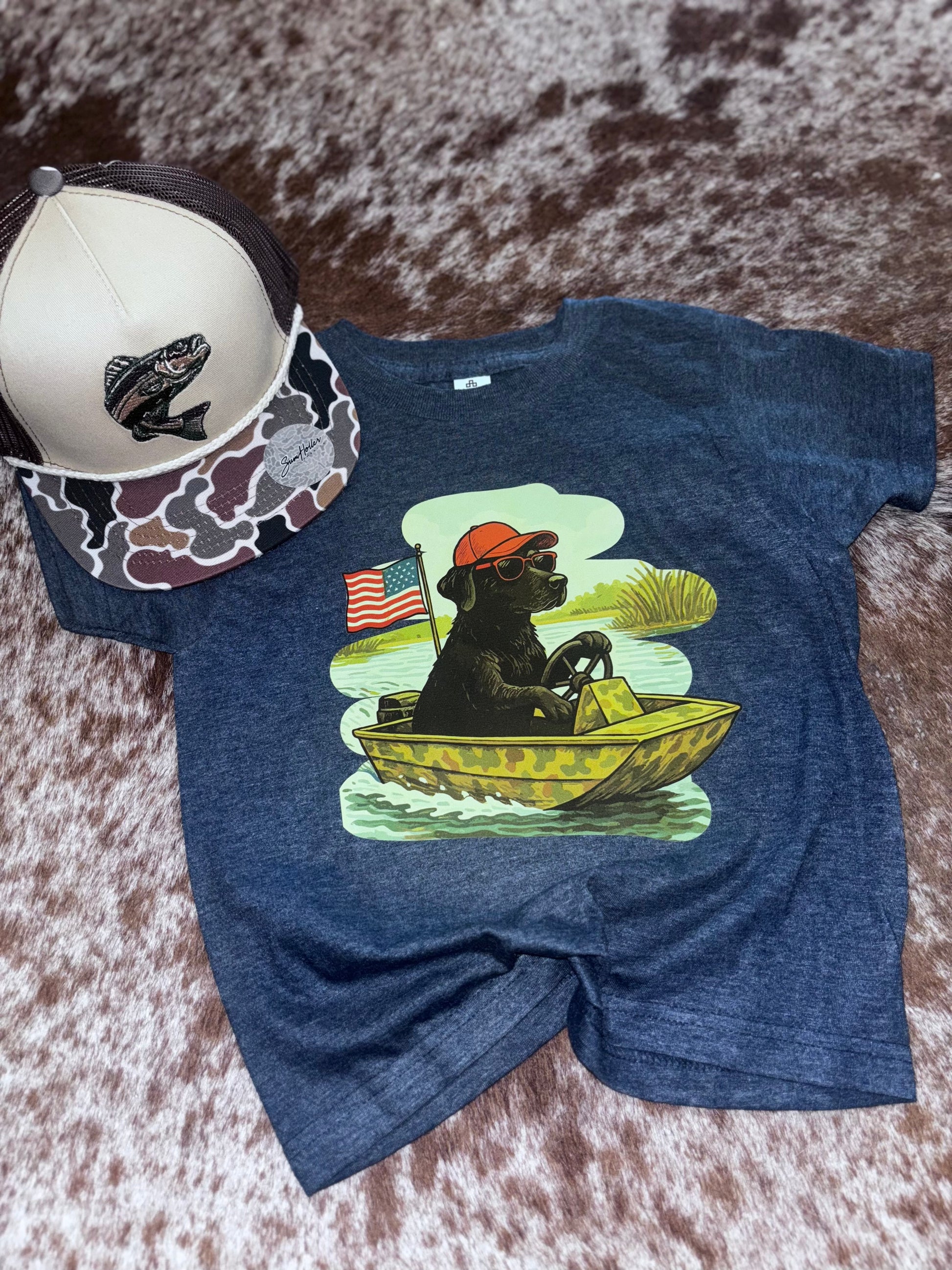 Patriotic Hunting Dog  Graphic Tee