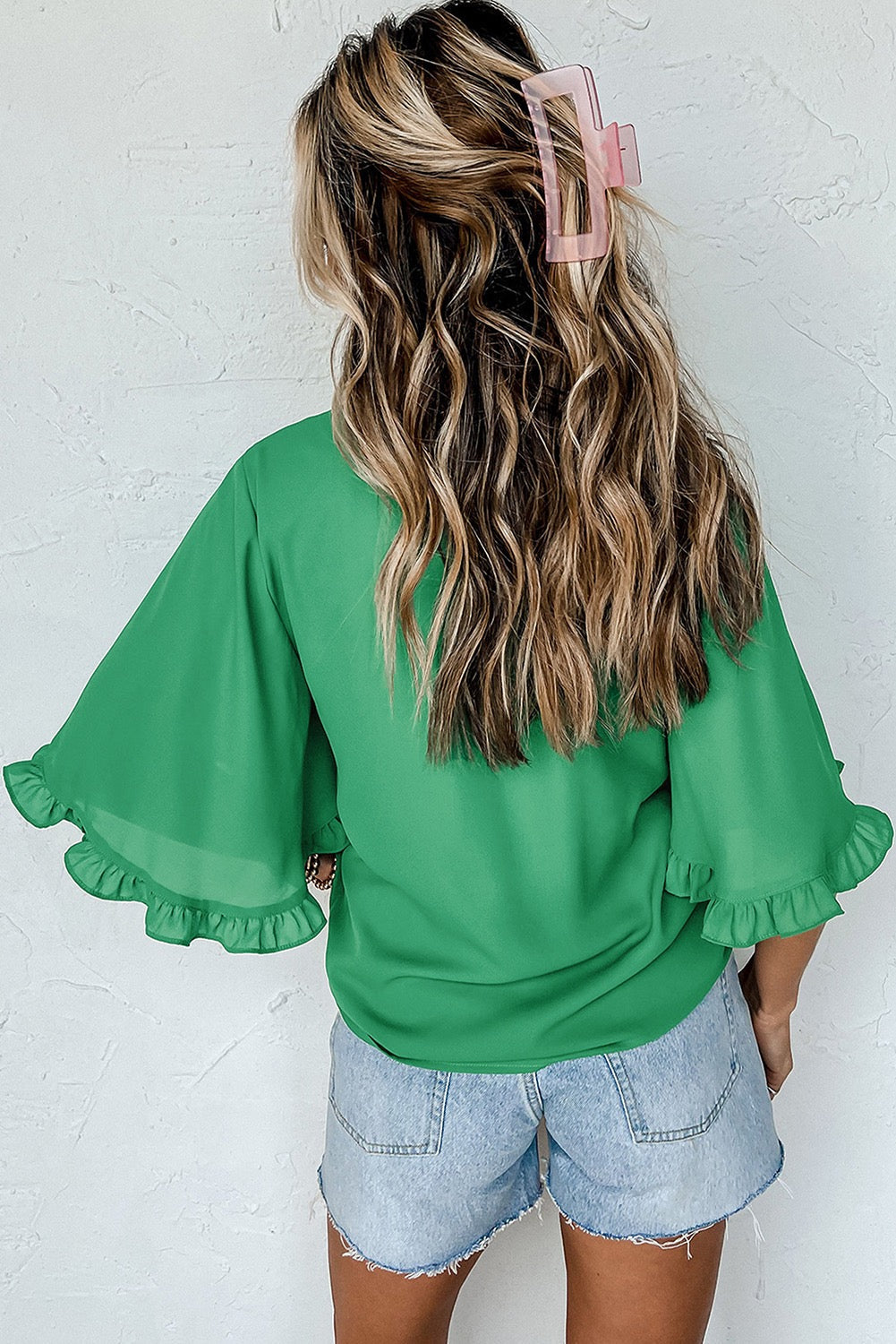 Frilly Green Blouse LT